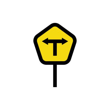 Yol işareti simgesi - vektör