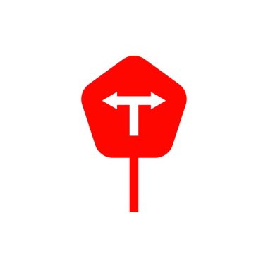 Yol işareti simgesi - vektör