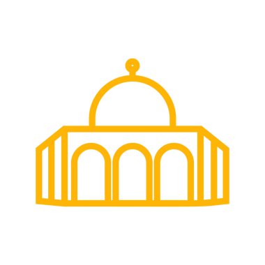 Cami simgesi vektör - İslami dua evi işareti