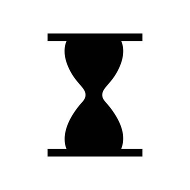 Kum saati simgesi vektörü - Düz