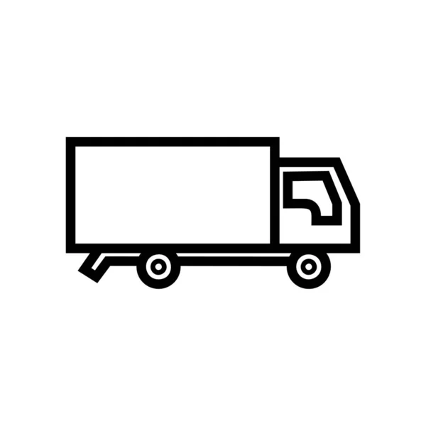 Truck pictogram vector-levering van teken — Stockvector