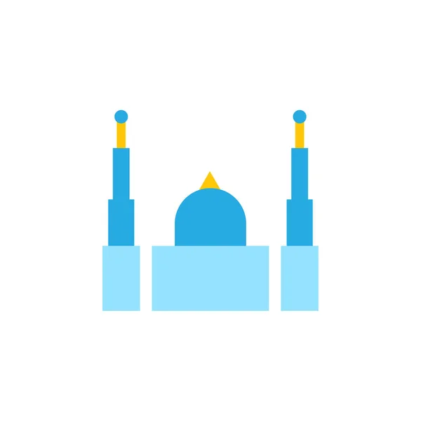 Mosque icon vector - Islamic prayer house sign