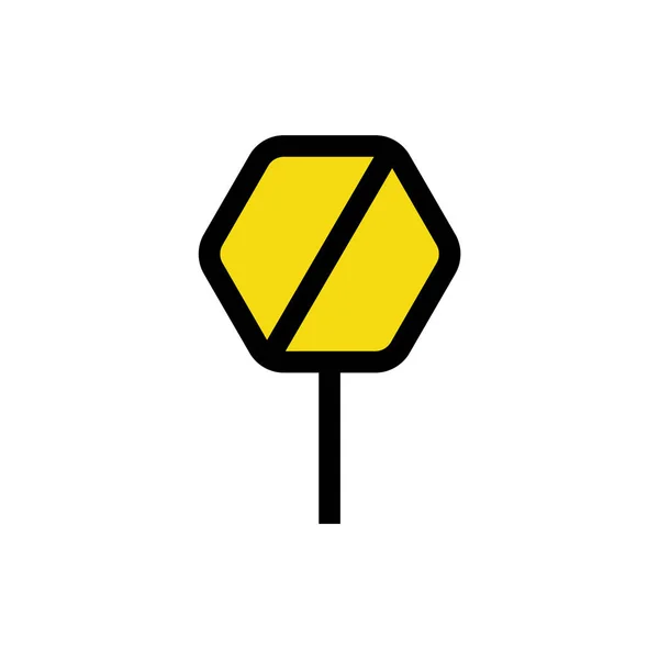 Yol işareti simgesi - uyarı yol işareti vektörü — Stok Vektör