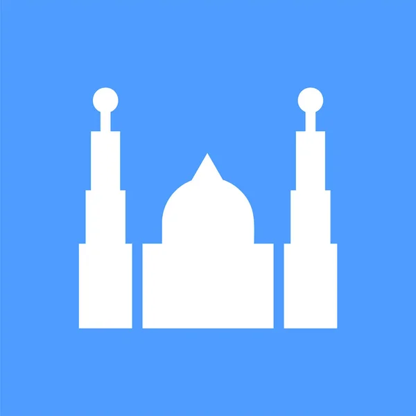 Mosque icon vector - Islamic prayer house sign