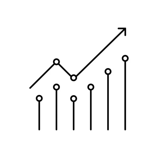 Ícone de sinal de análise de negócios - vetor — Vetor de Stock