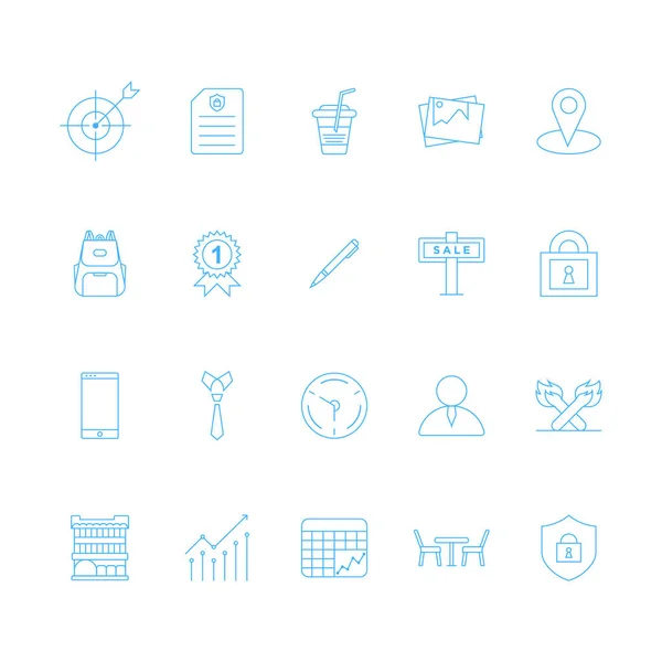 Business icon set - Segno ufficio set vettoriale — Vettoriale Stock