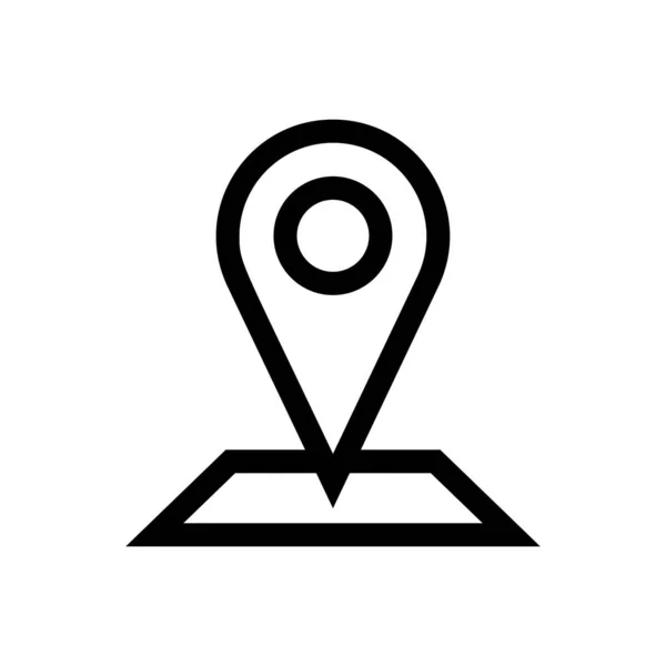 Localización icono vector - signo de punto Pin — Archivo Imágenes Vectoriales