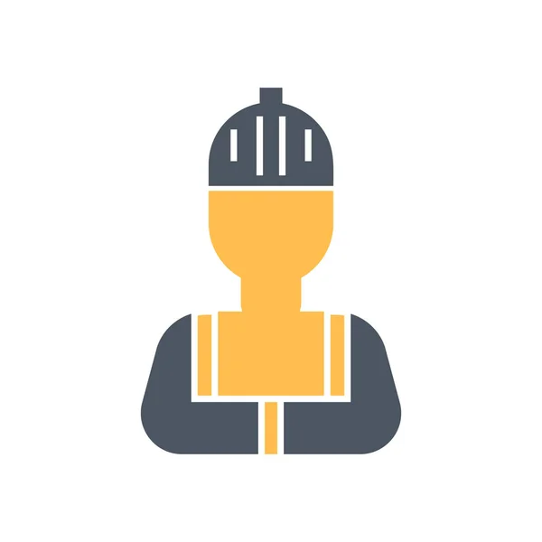 Construction worker icon - Worker sign vector — Stock Vector