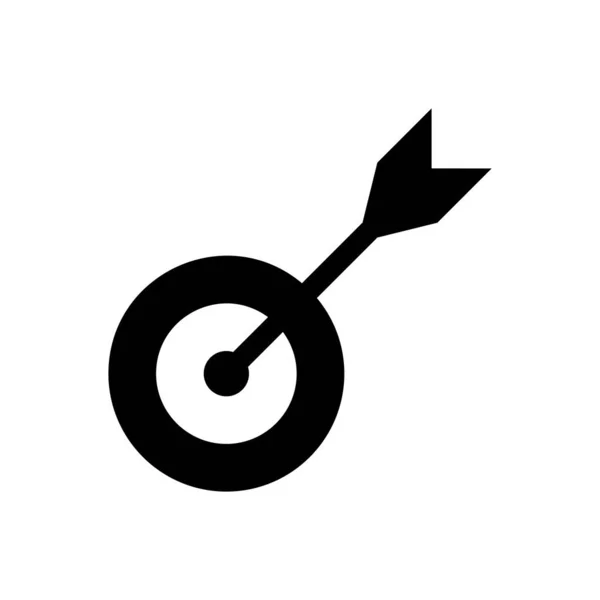 Disparar con éxito - Dardos objetivo icono - Señal de la meta — Vector de stock