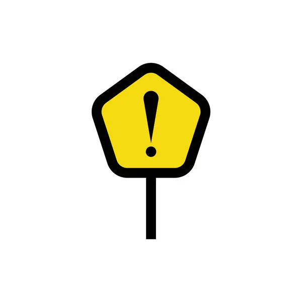 Ícone de sinal de estrada - vetor de sinal de estrada de aviso —  Vetores de Stock