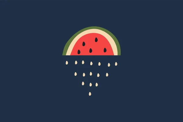 Obrázek dešťové meloun ilustrace — Stockový vektor