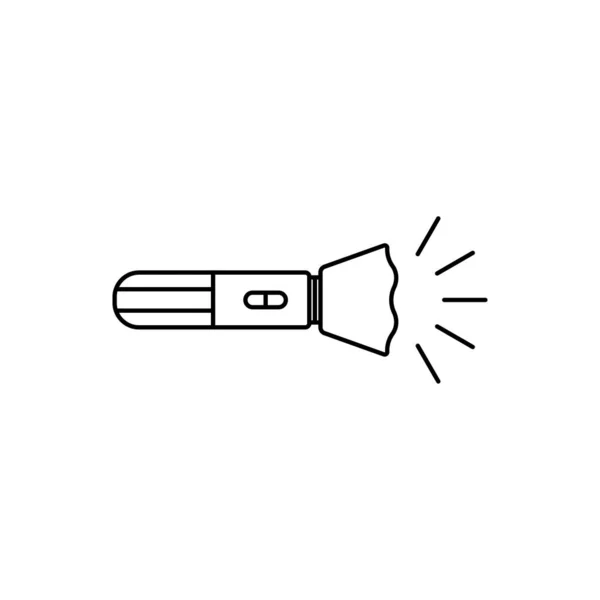 Icono de la linterna - signo de luz de la antorcha - vector plano — Vector de stock