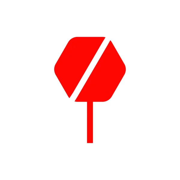 Yol işareti simgesi - uyarı yol işareti vektörü — Stok Vektör