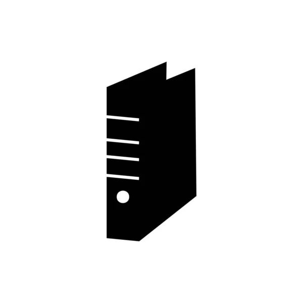 Podpis složky archivu-ikona souboru dokumentů sady Office — Stockový vektor