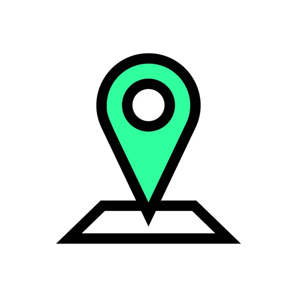 Localización icono vector - signo de punto Pin — Archivo Imágenes Vectoriales