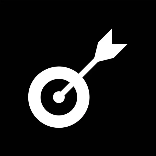 Başarılı ateş - Dart hedef hedef simgesi - Gol işareti — Stok Vektör