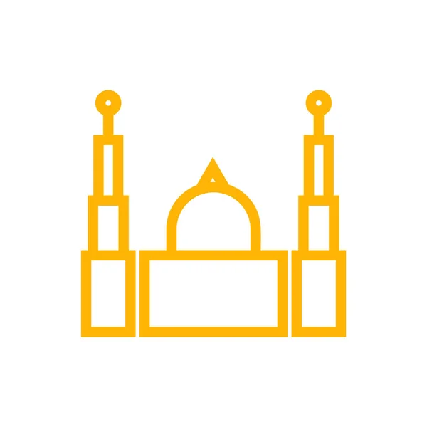 Symbol ikon mešity-islámský modlitební dům — Stockový vektor