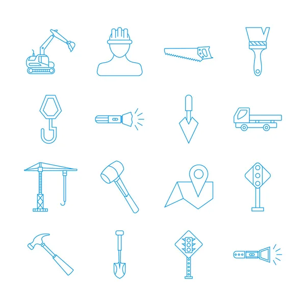 Set di icone di costruzione - Simbolo segno di costruzione - Set di icone aziendali — Vettoriale Stock