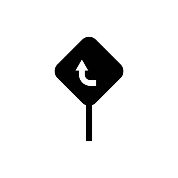Icono de señal de tráfico - señal de advertencia de tráfico - vector — Archivo Imágenes Vectoriales