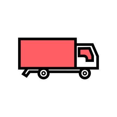 Kamyon simgesi vektör - Teslimat van işareti
