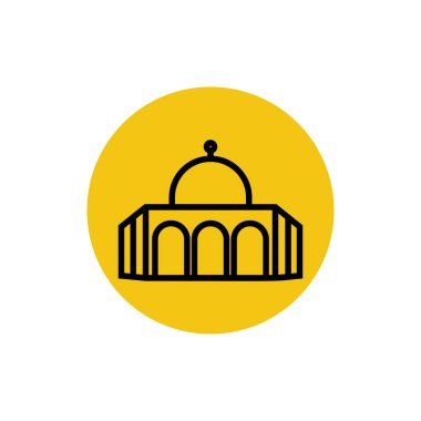 Cami simgesi vektör - İslami dua evi işareti