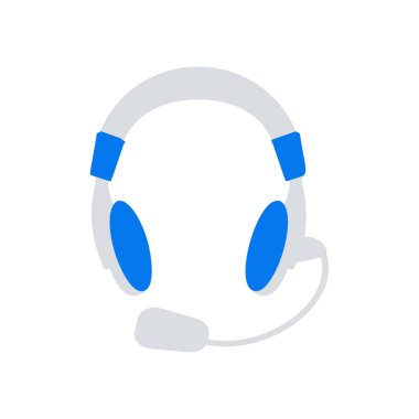 Kulaklık simgesi vektörü - Düz