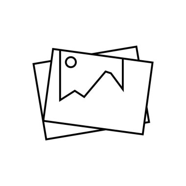 Resim albüm işareti simgesi - vektör