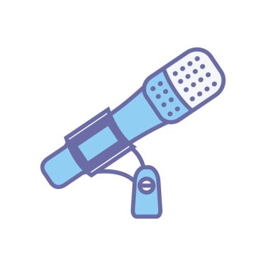 Mikrofon simgesi vektörü - Anahattı doldurun