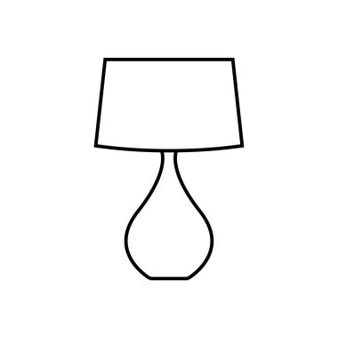 Yatak odası lamba simgesi - vektör
