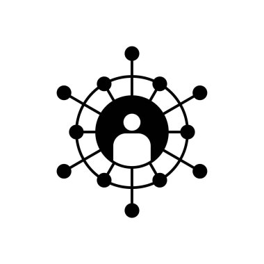 İş iletişimi ve ağ simgesi - vektör