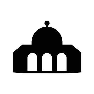 Cami simgesi vektör - İslami dua evi işareti
