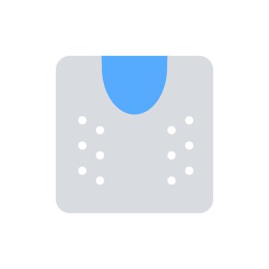 Ölçek simgesi - Web için bir ölçek vektör simgesinin anahat çizimi - siyah - Vektör