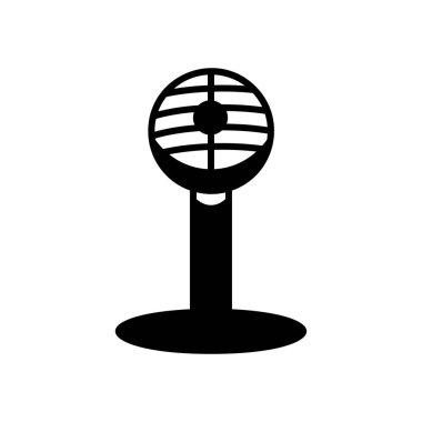 Mikrofon simgesi vektörü - Glyph işareti