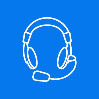 Kulaklık simgesi vektörü - Düz