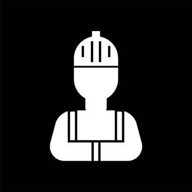 İnşaat işçisi simgesi - İşçi işareti vektörü