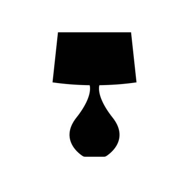 Yatak odası lamba simgesi - vektör