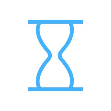 Kum saati simgesi vektörü - Düz