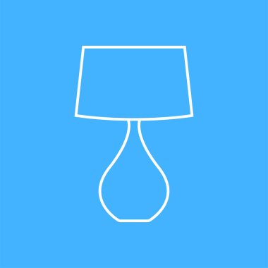 Yatak odası lamba simgesi - vektör