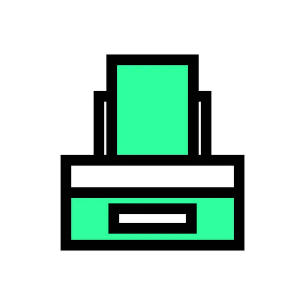 Imprimante icône vecteur - Fax signe — Image vectorielle