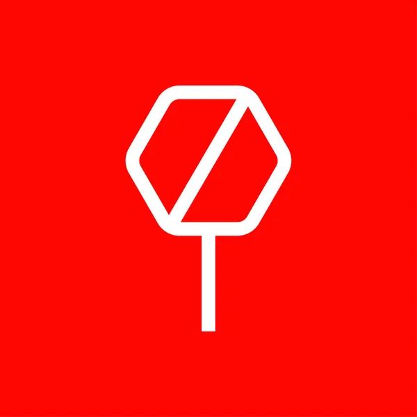 Icono de señal de tráfico - advertencia vector de señal de carretera — Archivo Imágenes Vectoriales
