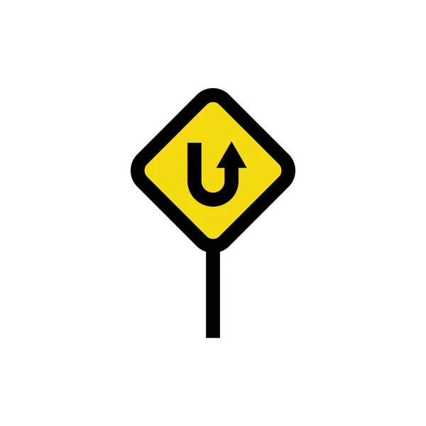 Road sign icon - road warning sign - vector — Stock Vector