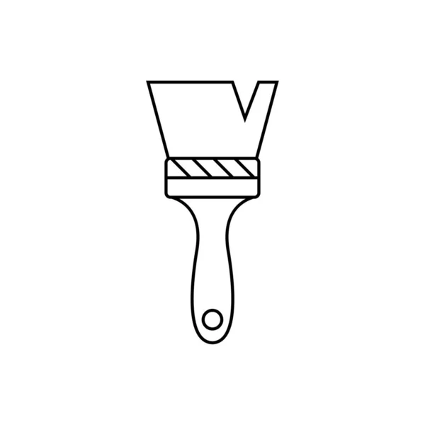 Icono de pincel - Pintar vector de signo de pincel — Vector de stock