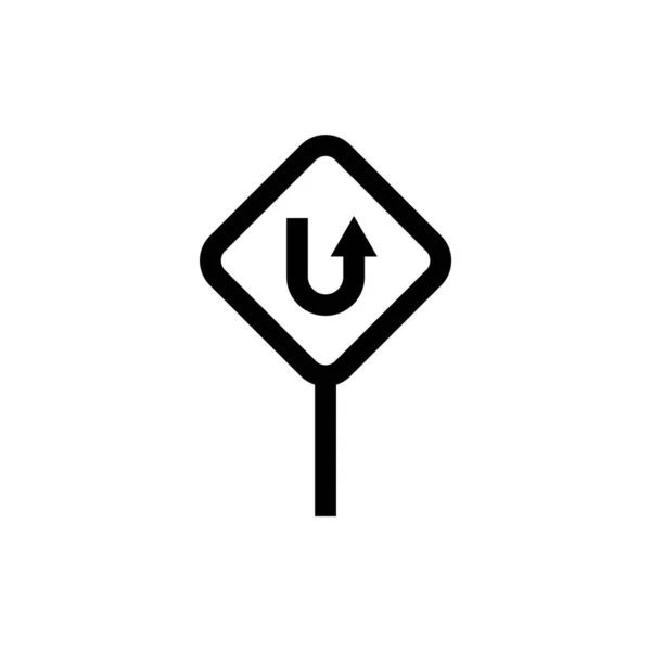 Yol işareti simgesi - yol uyarı işareti - vektör — Stok Vektör