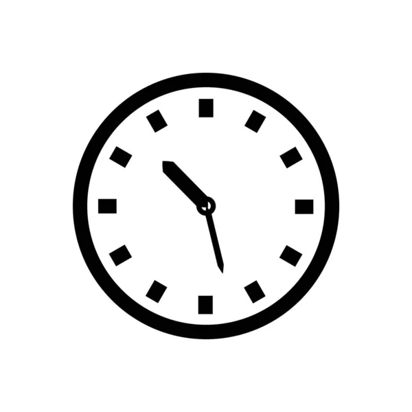 Reloj icono vector - Reloj signo plano — Archivo Imágenes Vectoriales