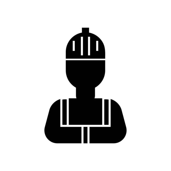 Construction worker icon - Worker sign vector — Stock Vector