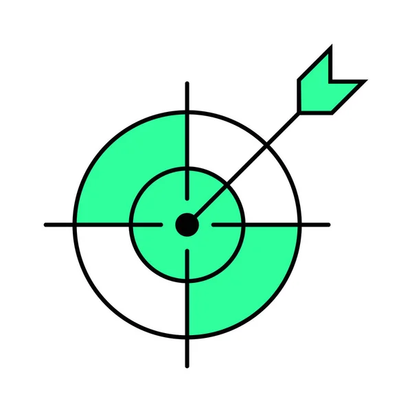 Successful shoot - Darts target aim icon - vector