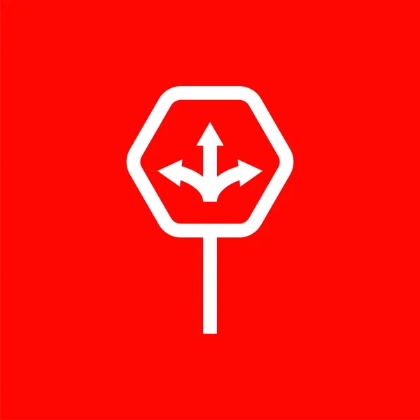 Yol işareti simgesi - vektör — Stok Vektör