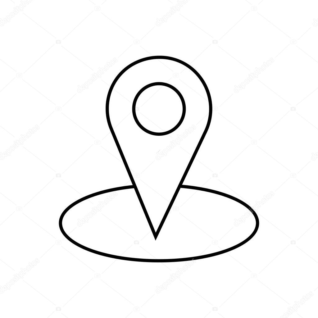 Pin location icon - vector