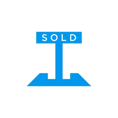 Satılan işareti - Satılan işaret simgesi vektörü