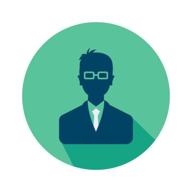 Düz işadamı avatar vektör illüstrasyon